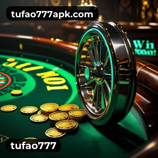 App tufao777 para iOS e Android — interface mobile, login biométrico e PIX integrado